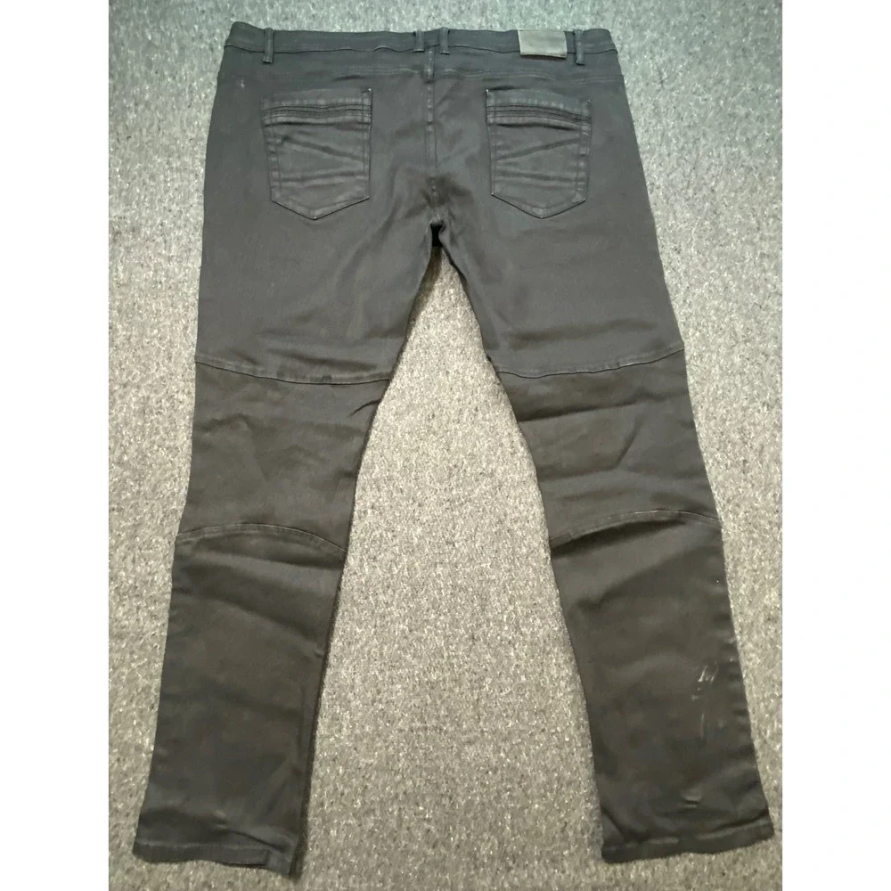 A Tiziano Moto Pants 46 Mens Black Biker Articulated Knee Streetwear Twill 4910
